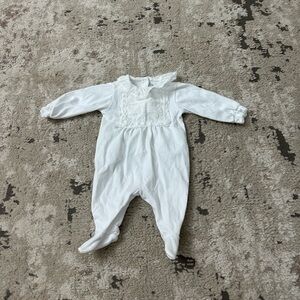 Dior Baby Girl White One Piece Footie Size 1